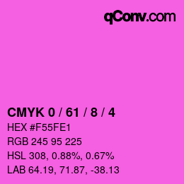 Color code: CMYK 0 / 61 / 8 / 4 | qconv.com