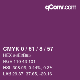 颜色代码: CMYK 0 / 61 / 8 / 57 | qconv.com