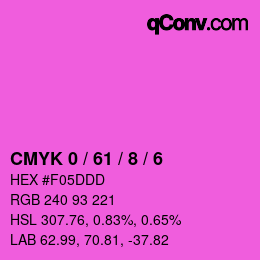Color code: CMYK 0 / 61 / 8 / 6 | qconv.com
