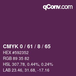 カラーコード: CMYK 0 / 61 / 8 / 65 | qconv.com