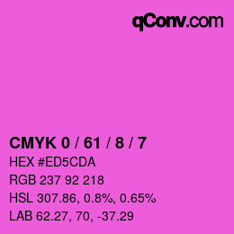 カラーコード: CMYK 0 / 61 / 8 / 7 | qconv.com