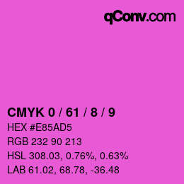 Color code: CMYK 0 / 61 / 8 / 9 | qconv.com