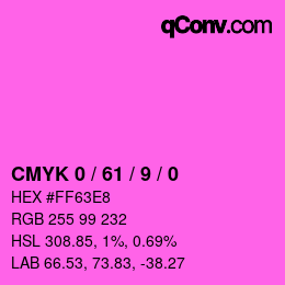 颜色代码: CMYK 0 / 61 / 9 / 0 | qconv.com