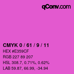 Color code: CMYK 0 / 61 / 9 / 11 | qconv.com