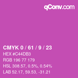 Color code: CMYK 0 / 61 / 9 / 23 | qconv.com