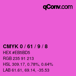 Color code: CMYK 0 / 61 / 9 / 8 | qconv.com