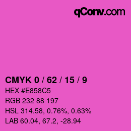 Color code: CMYK 0 / 62 / 15 / 9 | qconv.com