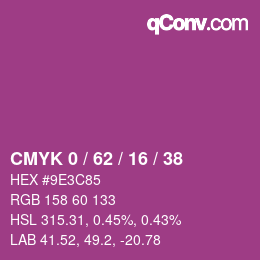 Código de color: CMYK 0 / 62 / 16 / 38 | qconv.com