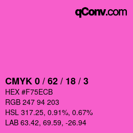 Color code: CMYK 0 / 62 / 18 / 3 | qconv.com