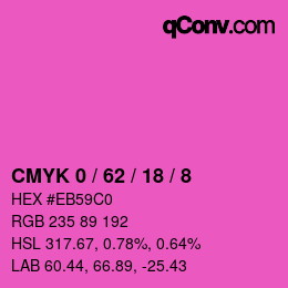 Color code: CMYK 0 / 62 / 18 / 8 | qconv.com
