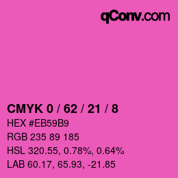 Color code: CMYK 0 / 62 / 21 / 8 | qconv.com