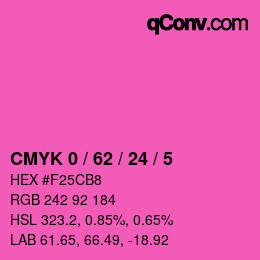 Color code: CMYK 0 / 62 / 24 / 5 | qconv.com