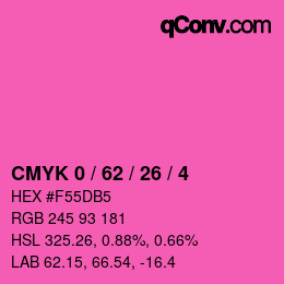 Color code: CMYK 0 / 62 / 26 / 4 | qconv.com