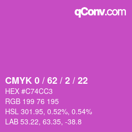 Color code: CMYK 0 / 62 / 2 / 22 | qconv.com