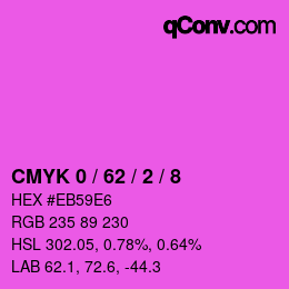 Color code: CMYK 0 / 62 / 2 / 8 | qconv.com