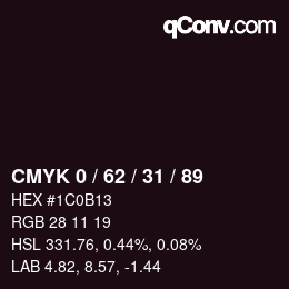 Color code: CMYK 0 / 62 / 31 / 89 | qconv.com