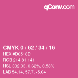 Color code: CMYK 0 / 62 / 34 / 16 | qconv.com