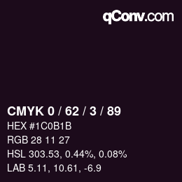 Color code: CMYK 0 / 62 / 3 / 89 | qconv.com