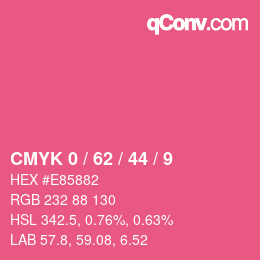 Color code: CMYK 0 / 62 / 44 / 9 | qconv.com