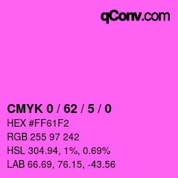 Color code: CMYK 0 / 62 / 5 / 0 | qconv.com