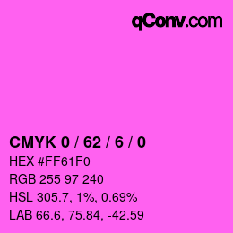 Color code: CMYK 0 / 62 / 6 / 0 | qconv.com