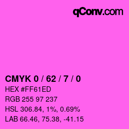 カラーコード: CMYK 0 / 62 / 7 / 0 | qconv.com
