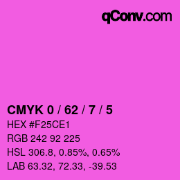 Color code: CMYK 0 / 62 / 7 / 5 | qconv.com