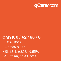Color code: CMYK 0 / 62 / 80 / 8 | qconv.com