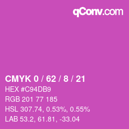 Color code: CMYK 0 / 62 / 8 / 21 | qconv.com