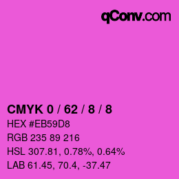 Color code: CMYK 0 / 62 / 8 / 8 | qconv.com