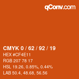 Color code: CMYK 0 / 62 / 92 / 19 | qconv.com