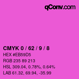 Color code: CMYK 0 / 62 / 9 / 8 | qconv.com