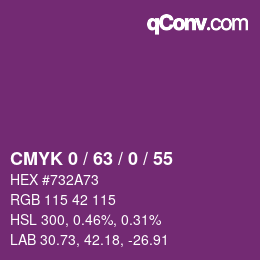 Color code: CMYK 0 / 63 / 0 / 55 | qconv.com