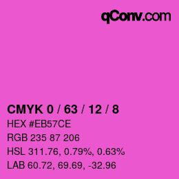 Color code: CMYK 0 / 63 / 12 / 8 | qconv.com