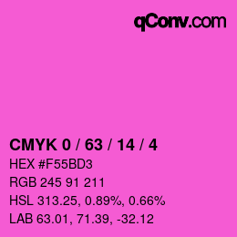 Color code: CMYK 0 / 63 / 14 / 4 | qconv.com