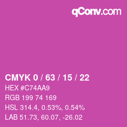 颜色代码: CMYK 0 / 63 / 15 / 22 | qconv.com