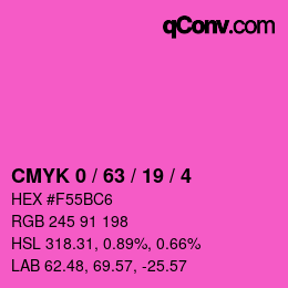 Color code: CMYK 0 / 63 / 19 / 4 | qconv.com