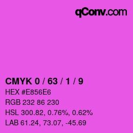 颜色代码: CMYK 0 / 63 / 1 / 9 | qconv.com