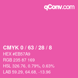 カラーコード: CMYK 0 / 63 / 28 / 8 | qconv.com