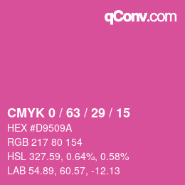 カラーコード: CMYK 0 / 63 / 29 / 15 | qconv.com