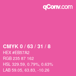 Color code: CMYK 0 / 63 / 31 / 8 | qconv.com