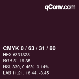 Color code: CMYK 0 / 63 / 31 / 80 | qconv.com