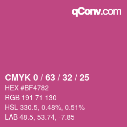 Color code: CMYK 0 / 63 / 32 / 25 | qconv.com