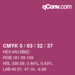 Color code: CMYK 0 / 63 / 32 / 37 | qconv.com