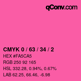 Farbcode: CMYK 0 / 63 / 34 / 2 | qconv.com