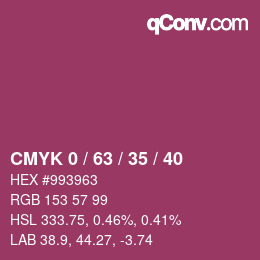 Color code: CMYK 0 / 63 / 35 / 40 | qconv.com