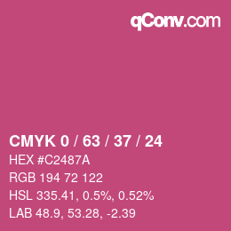 Color code: CMYK 0 / 63 / 37 / 24 | qconv.com