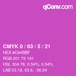 Color code: CMYK 0 / 63 / 5 / 21 | qconv.com