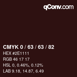 Color code: CMYK 0 / 63 / 63 / 82 | qconv.com