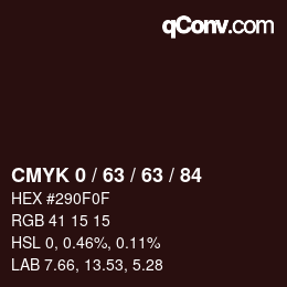 Color code: CMYK 0 / 63 / 63 / 84 | qconv.com
